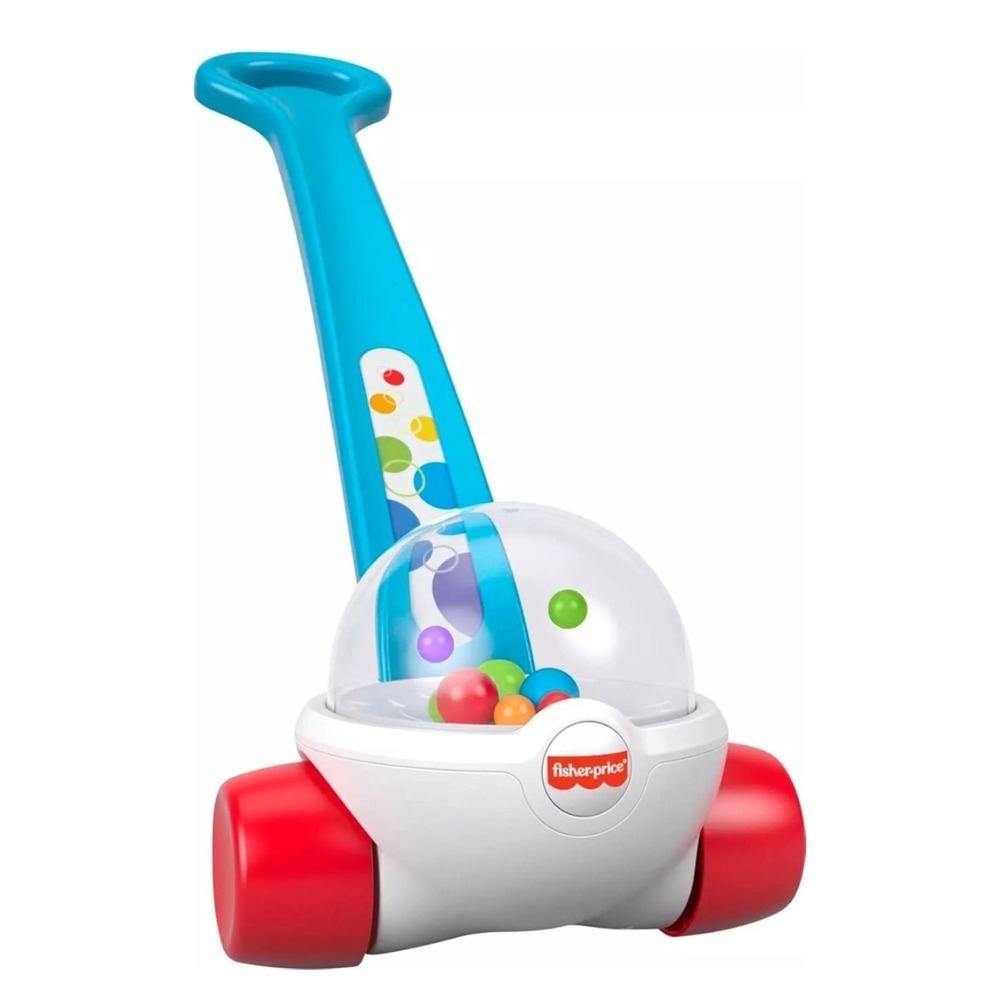 Fisher-Price Baby And Toddler Toy Corn Popper‎ Blue Push-Along With Ball-Popping